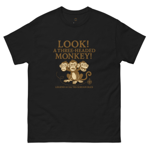 Three-Headed Monkey Vintage Adventure Tee - Retro Pirate Parody Streetwear